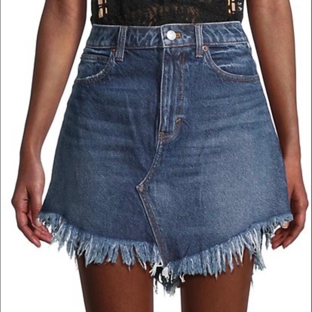 Free People blue denim Skirt high waisted